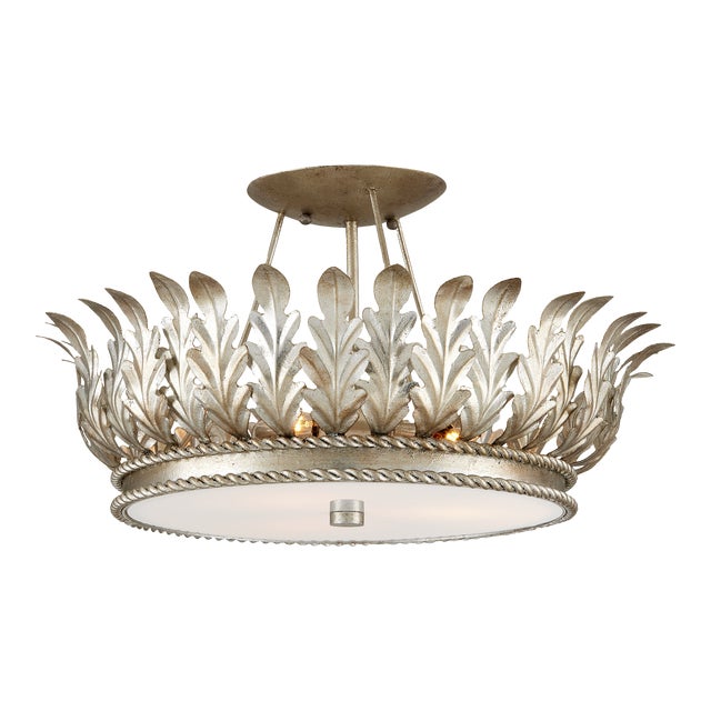 Currey & Company Biddulph Champagne Semi-Flush For Sale