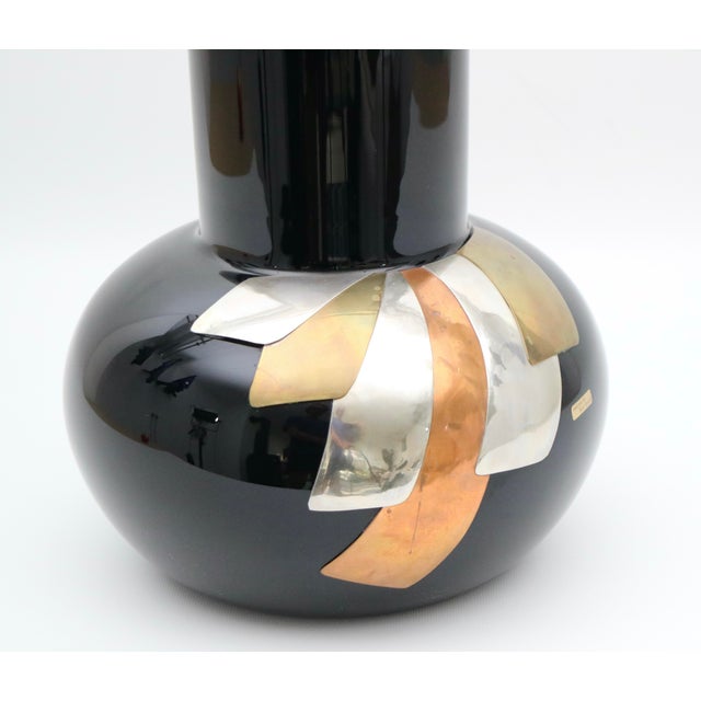 1980s Luca Bojola for Art in Luce Murano Vase For Sale - Image 10 of 11