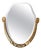 Swedish Grace Carved Giltwood Mirror with Beveled Glass and Roses, 1930 For Sale
