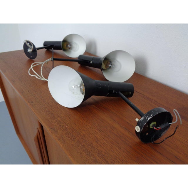 Early Visor Wall Lamps by Arne Jacobsen for Louis Poulsen, Denmark, 1950s, Set of 3 For Sale - Image 11 of 18