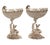 A Beautiful Pair of antique solid silver "Grotto" style Rococo Revival master table salt cellars, Hannau, Germany, circa...