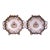 Pair of Early 20th Century French Rouen Faience Armorial Wall Platters For Sale