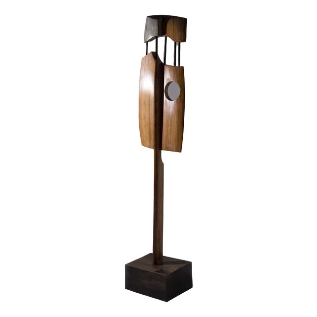 Elvio Becheroni, Totem, Walnut Sculpture For Sale