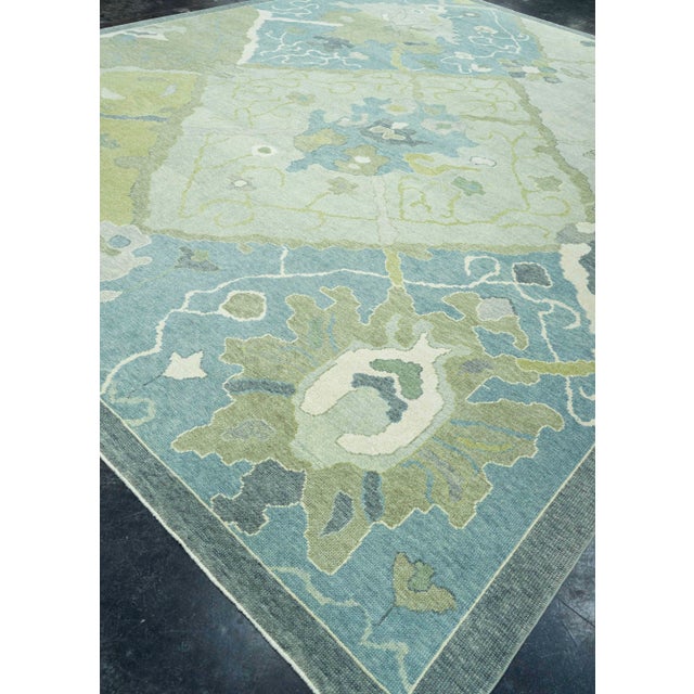 Turkish Turkish Oushak Rug 12'2" x 15' #19035 For Sale - Image 3 of 8