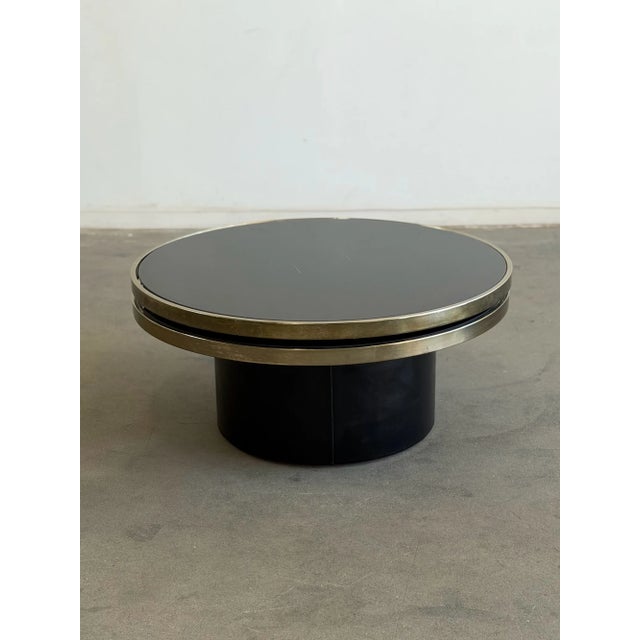 1990s 1990s Revolving Glass Coffee Table For Sale - Image 5 of 15