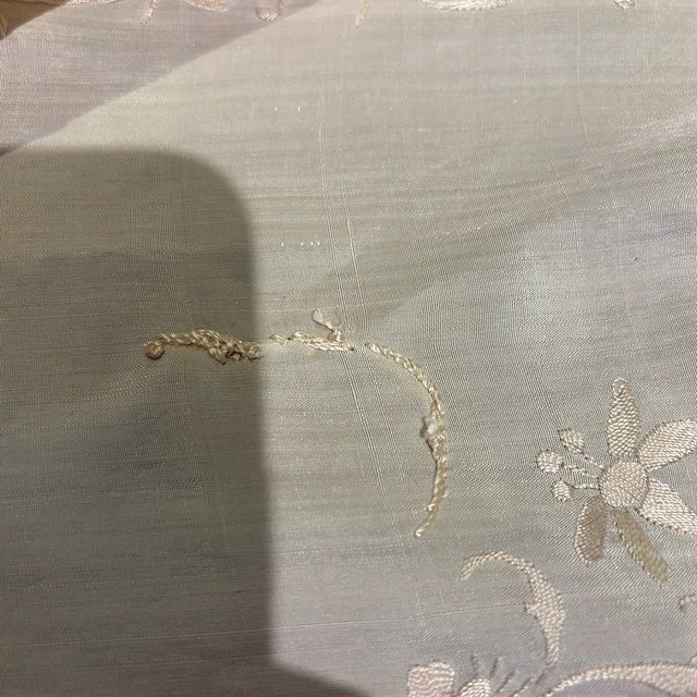 Cream Cream Silk Piano Shawl For Sale - Image 8 of 9