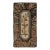 Antique Hooked Runner With Floral Casket Medallion & Striae - Rug & Kilim For Sale