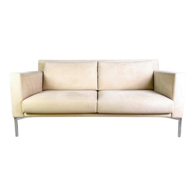 Jason 391 Sofa in Beige Suede from Walter Knoll For Sale