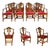 English Regency Beechwood Armchairs, 1970s, Set of 12 For Sale