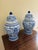 Chinoiserie Chinoiserie Blue and White Porcelain Ginger Jars, Pair For Sale - Image 3 of 8