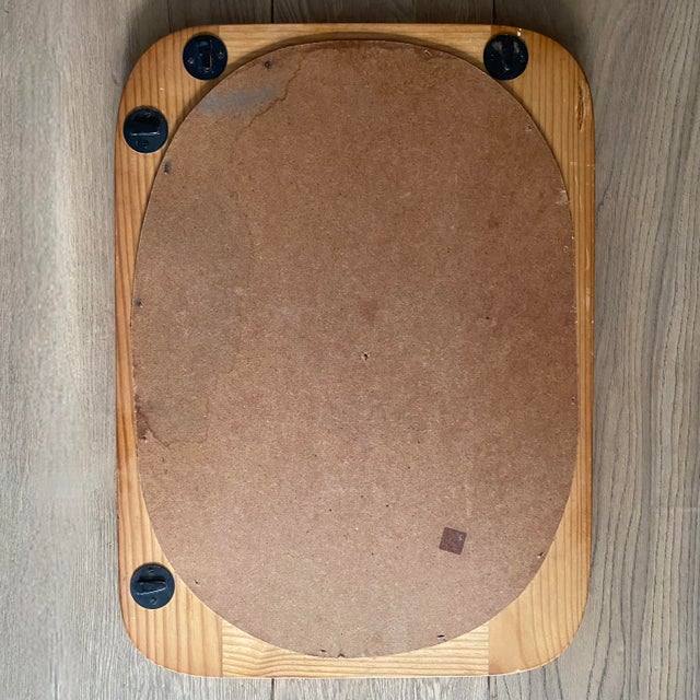 1970s Vintage Swedish Pine Mirror, 1970s For Sale - Image 5 of 6
