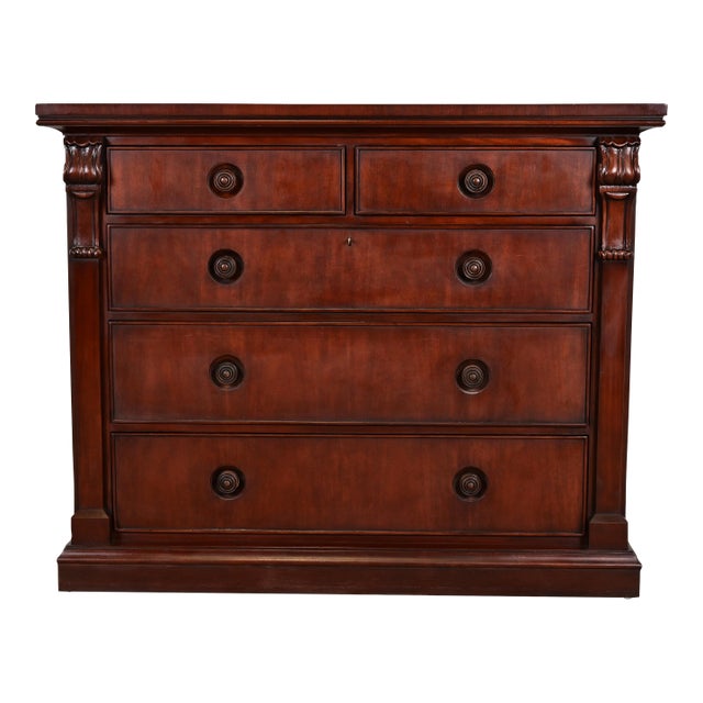 Ralph Lauren Empire Mahogany Chest of Drawers For Sale