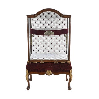 Mahogany Showcase With Bronze Fittings For Sale