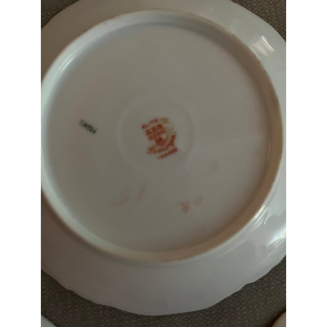 Metal 1900s Set of 3 6” Limoges Bread and Butter Plates From Gda For Sale - Image 7 of 7