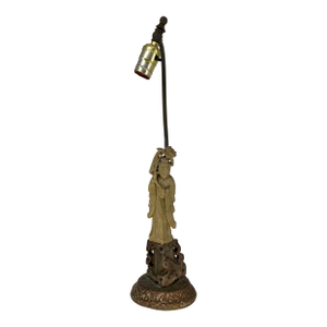 Antique Chinese Carved Stone Lamp