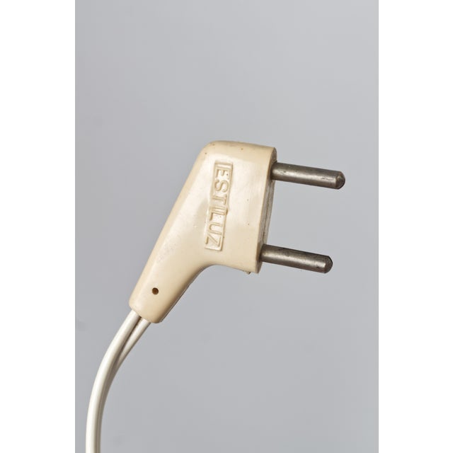 Cream Space Age Chrome 3-Light Floor Lamp from Estiluz, Spain, 1970s For Sale - Image 8 of 9
