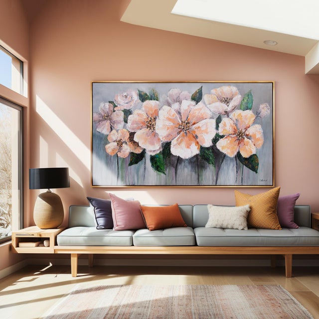 Wood French Blush Anemone Bouquet For Sale - Image 7 of 9
