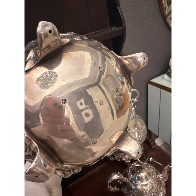 Mid 19th Century English Victorian Sterling Silver Tea & Coffee Service, Louis XV Pattern For Sale - Image 10 of 11