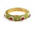 Bochic “Capri” Vintage Emerald, Ruby & Diamond Bangle Set In 18K Gold & Silver For Sale - Image 10 of 14