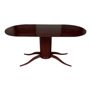 1920s Art Deco Mahogany Racetrack Table For Sale