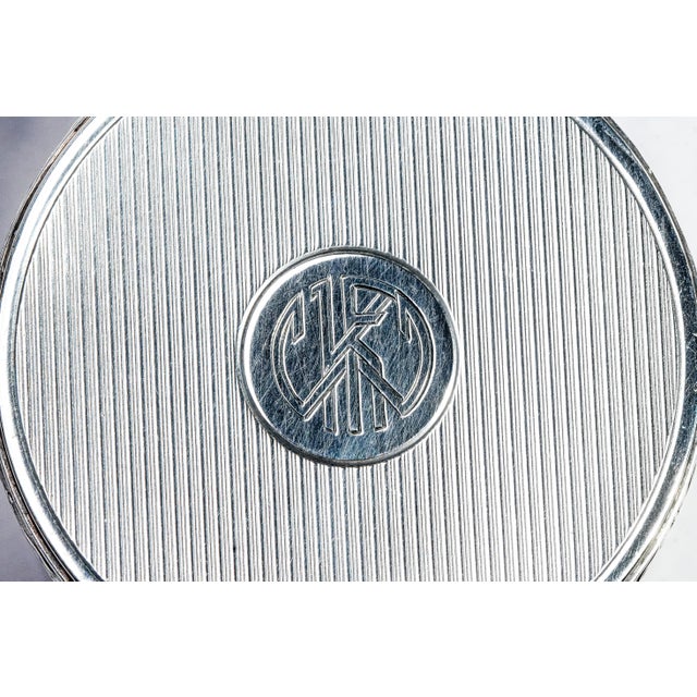 Luxury Collection Art Deco Antique French Sterling Silver Dresser Set Jars Bottles Vanity For Sale - Image 4 of 16