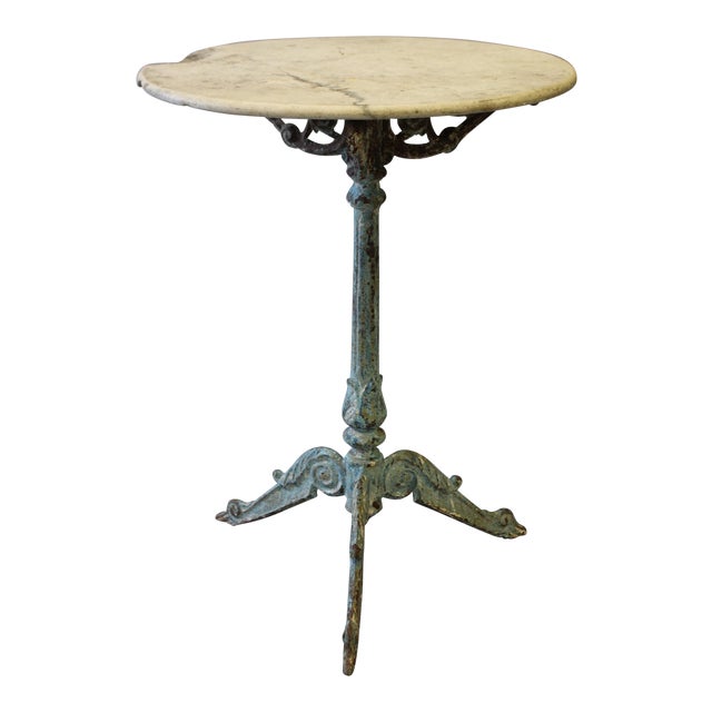 Round Marble Cast Iron French Bistro Table Chairish