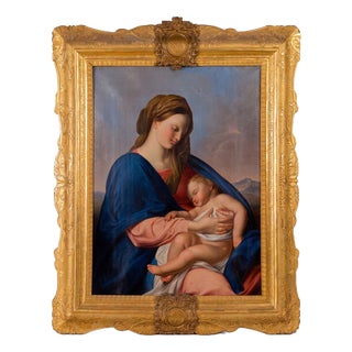 Antonio Boldini, Madonna And Child, 1849; Oil On Canvas, Framed For Sale