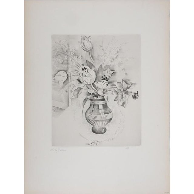Mily Possoz, The Bouquet, Original Signed Engraving For Sale - Image 11 of 11