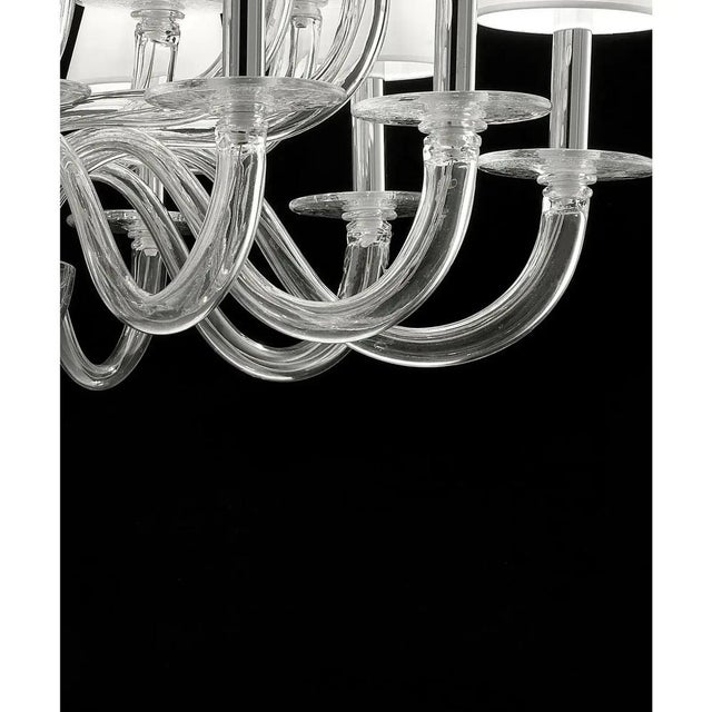 Early 21st Century Transparent Murano Glass Chandelier by Simoeng for Simoeng For Sale - Image 5 of 9