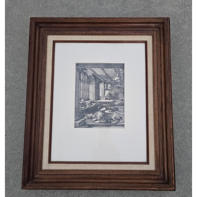 Albrecht Dürer Saint Jerome in His Study Bundesdruckerei Berlin Facsimile 20th C Framed For Sale - Image 4 of 12