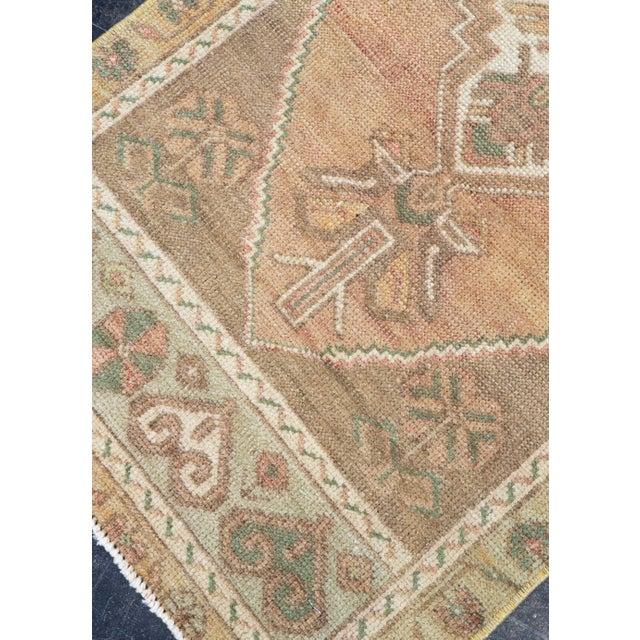 Turkish Turkish Mini Rug Oriental Hand Knotted Vintage Rug 1'8" x 3'6" #16751 For Sale - Image 3 of 8