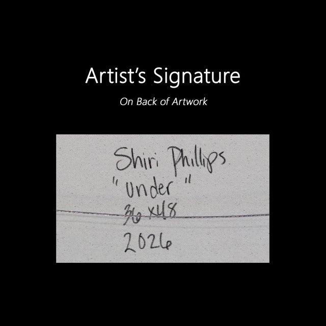 Under - Original Contemporary Abstract Acrylic Painting on Canvas by Shiri Phillips For Sale - Image 9 of 9
