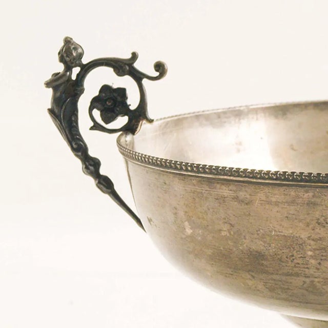 Antique Pewter & Silver Centerpiece For Sale - Image 4 of 7