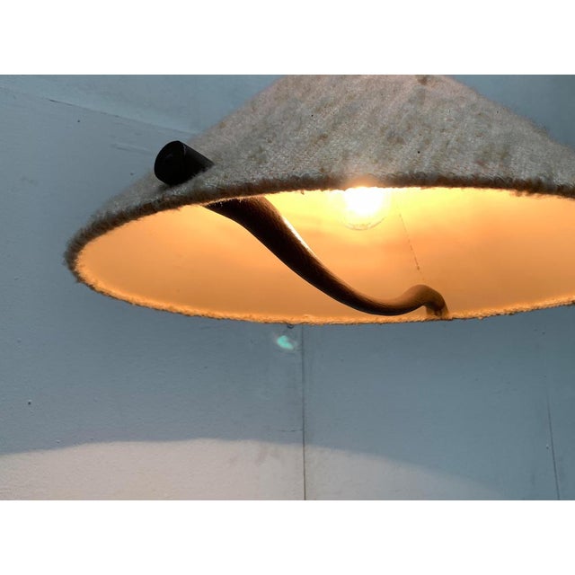Mid-Century Wood and Wool Pendant Lamp, 1960s For Sale - Image 12 of 18