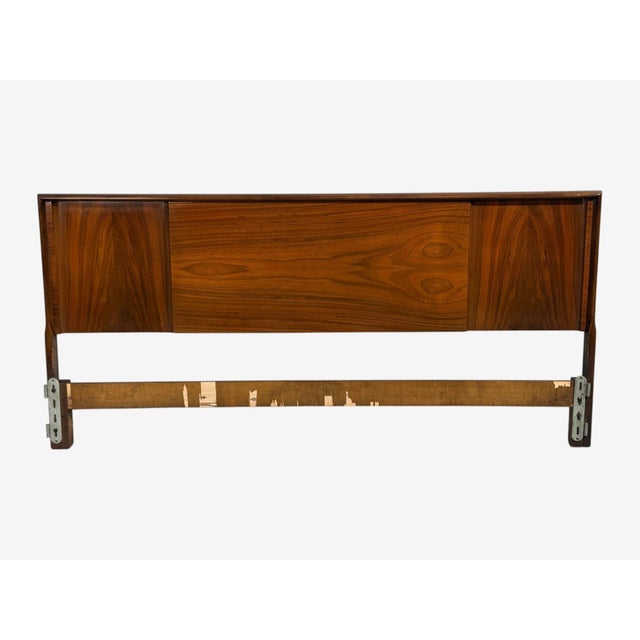 Edmund Spence, Swedish Mid-Century Modern, King Size Headboard, Walnut, Sweden, 1950s A modernist headboard designed by...
