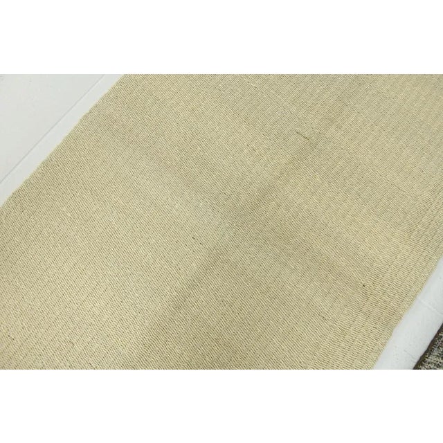 Beige Striped Hemp Runner Rug For Sale - Image 13 of 14