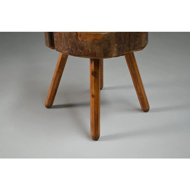 Brown Brutalist Tree Trunk Chairs, France, 1970s, Set of 6 For Sale - Image 8 of 9