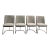 Modern Gray and Chrome Dining Chairs Set of 4 For Sale