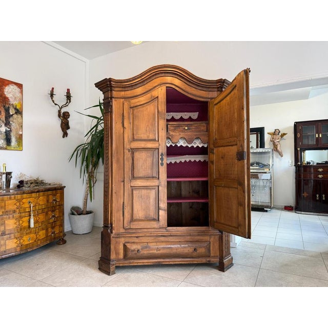 Baroque Baroque Beechwood Cupboard, 1980s For Sale - Image 3 of 9