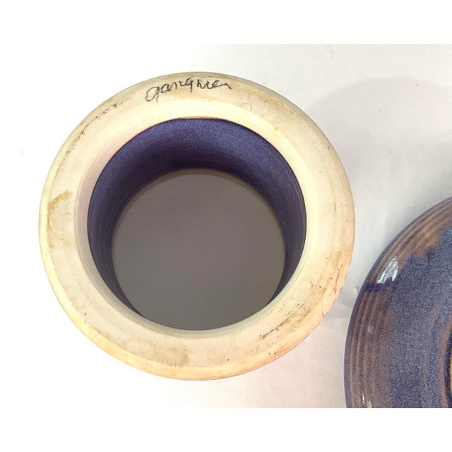 Handcrafted Studio Art Pottery Pedestal Plate/Shallow Centerpiece Bowl/Tazza For Sale - Image 9 of 9