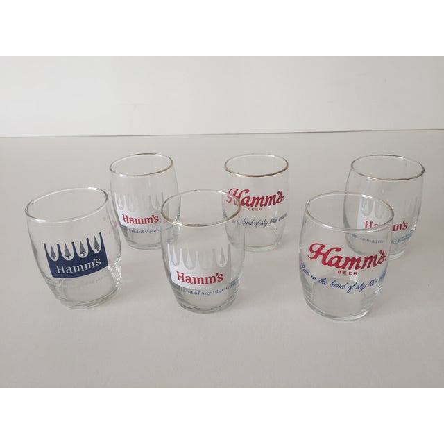 Vintage 1950's Hamm's Beer Barrel Glasses 6 Chairish