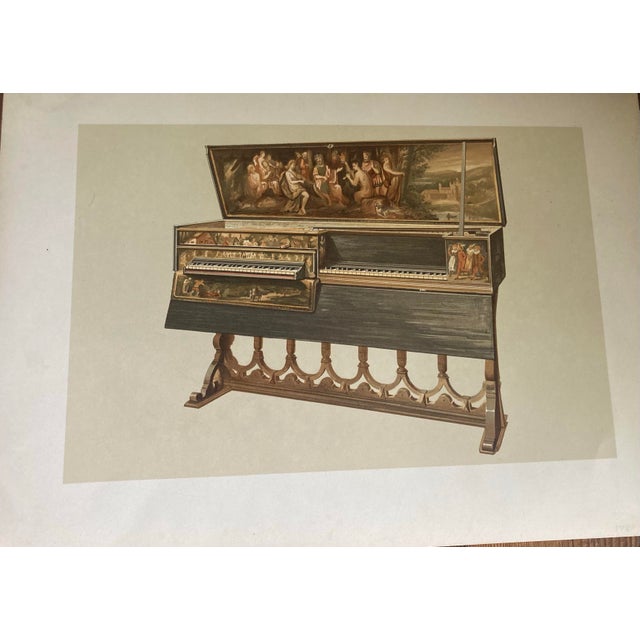 Original 19th Century Engravings of Various Musical Instruments in Color - Set of 5 For Sale - Image 4 of 12