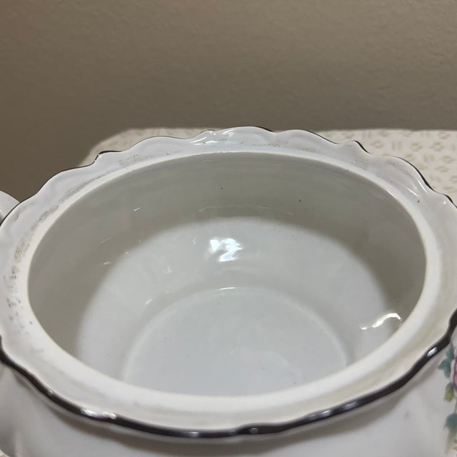 1960s Vintage Tureen With Floral Design by Verart Artesania Ceramica Spain For Sale - Image 5 of 11