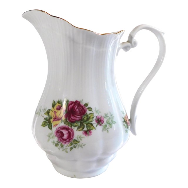 1970s White Porcelain Pitcher by Crystal Clear of Poland For Sale