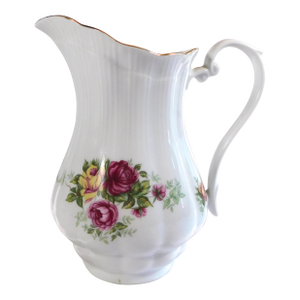 1970s White Porcelain Pitcher by Crystal Clear of Poland