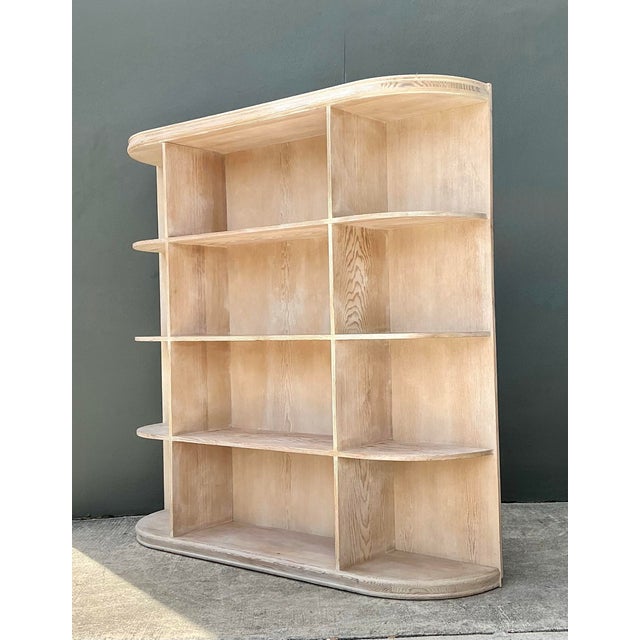 Vintage Washed Wood Wide Etagere For Sale - Image 9 of 12