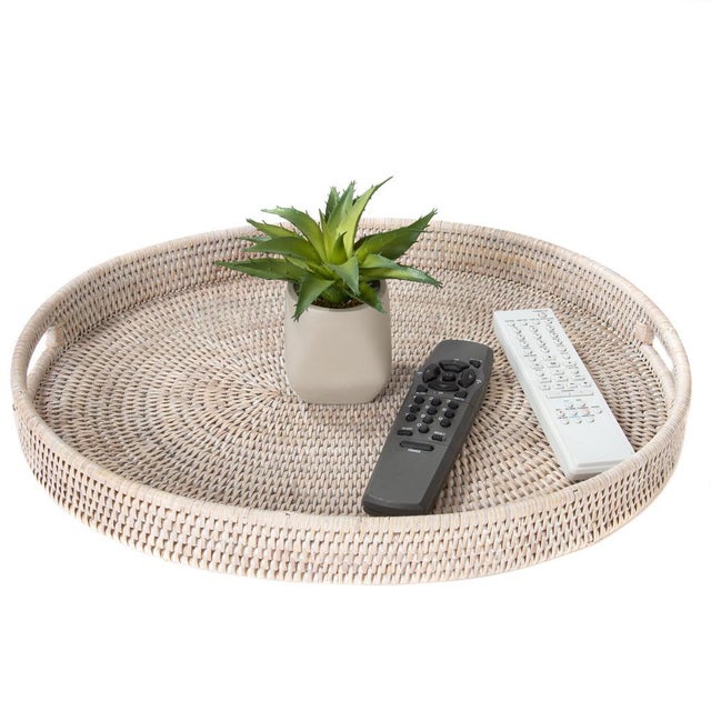 Our oval rattan serving and ottoman trays will instantly add a gorgeous touch to any room of your home. Adding this tray...