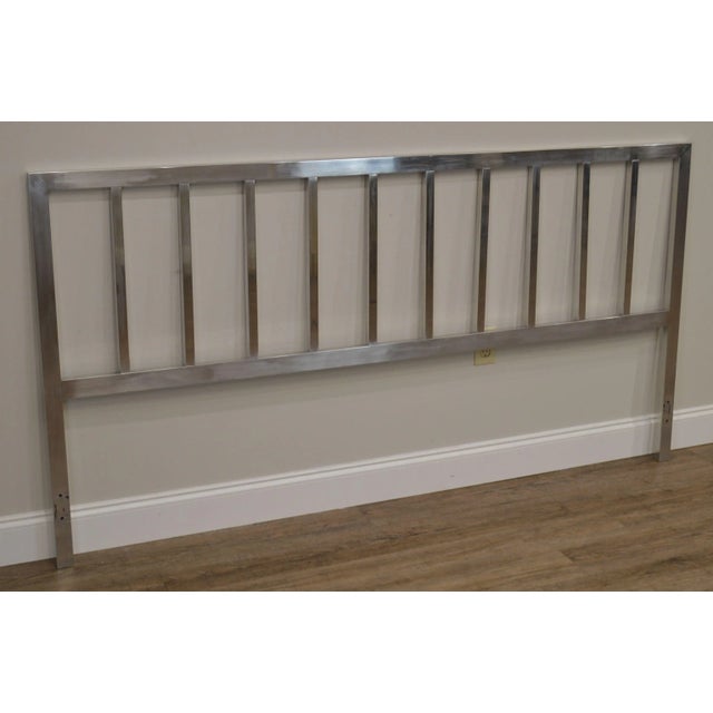 Mid-Century Modern Mid Century Modern Polished Aluminum King Headboard For Sale - Image 3 of 13
