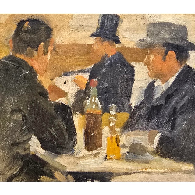 Late 19th Century Lucien Laurent Gsell -19th Century French Café Interior Scene, Oil Painting For Sale - Image 5 of 10