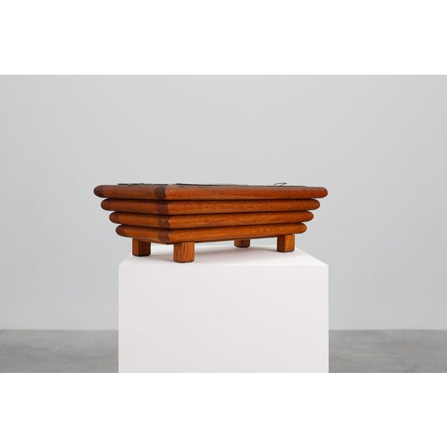1920s Art Deco Rectangular Planter in Wood, France, 1920 For Sale - Image 5 of 11